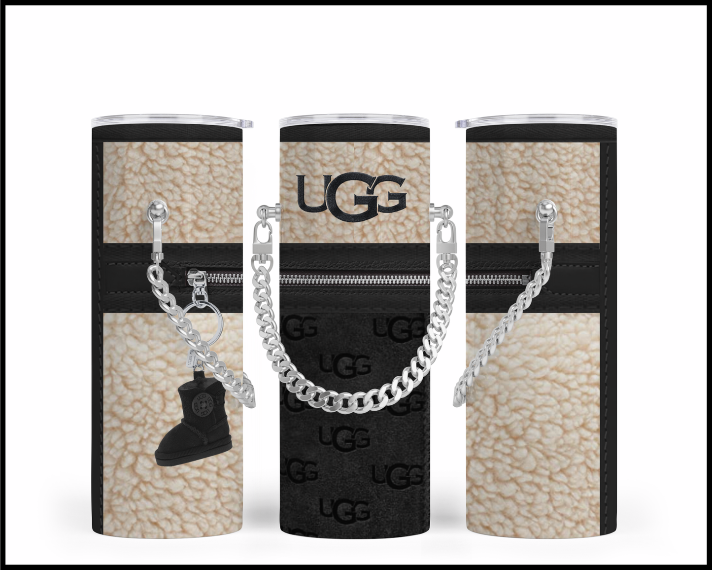Designer Handbag Inspired Chain Tumbler (001)