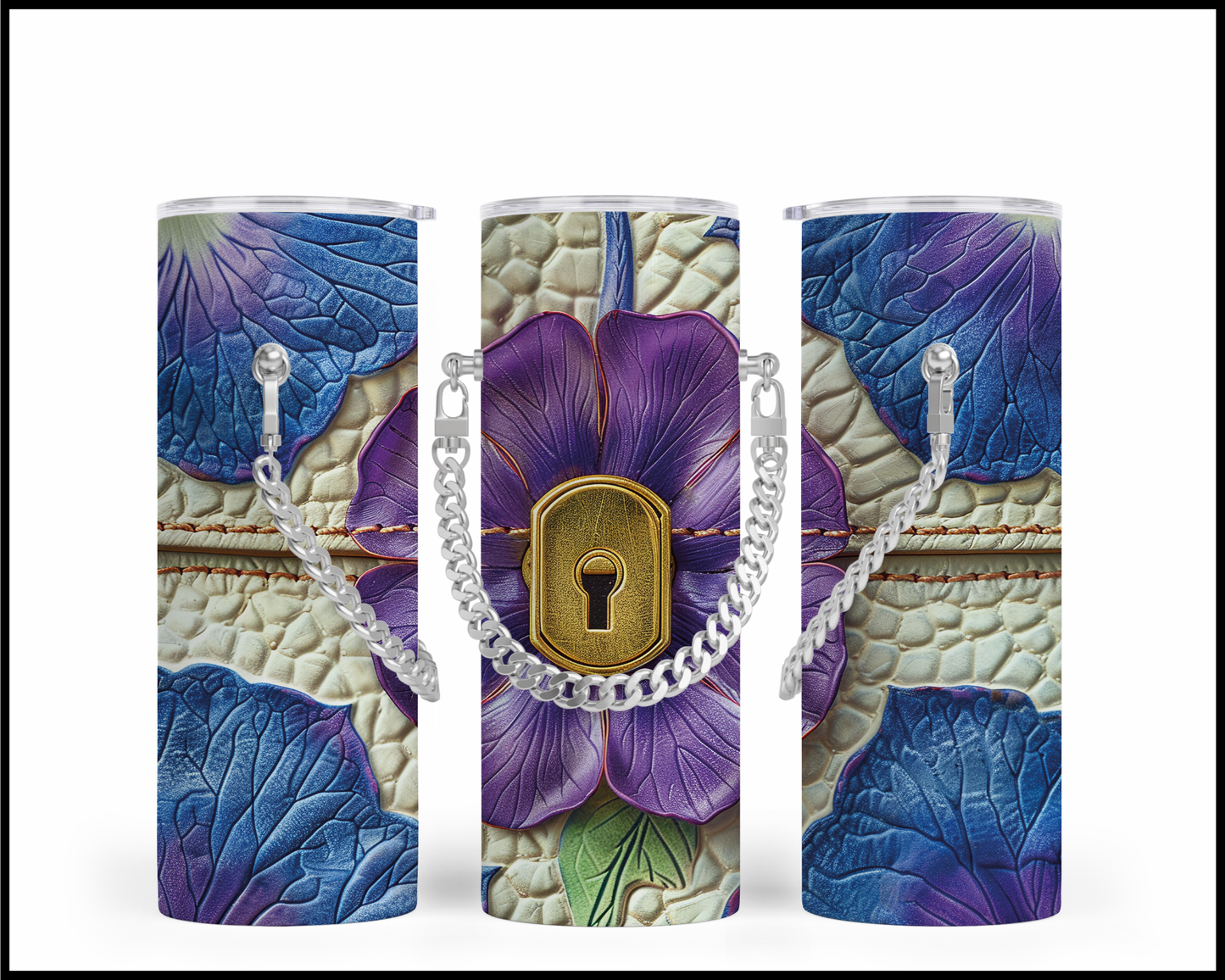 Designer Handbag Inspired Chain Tumbler (051)