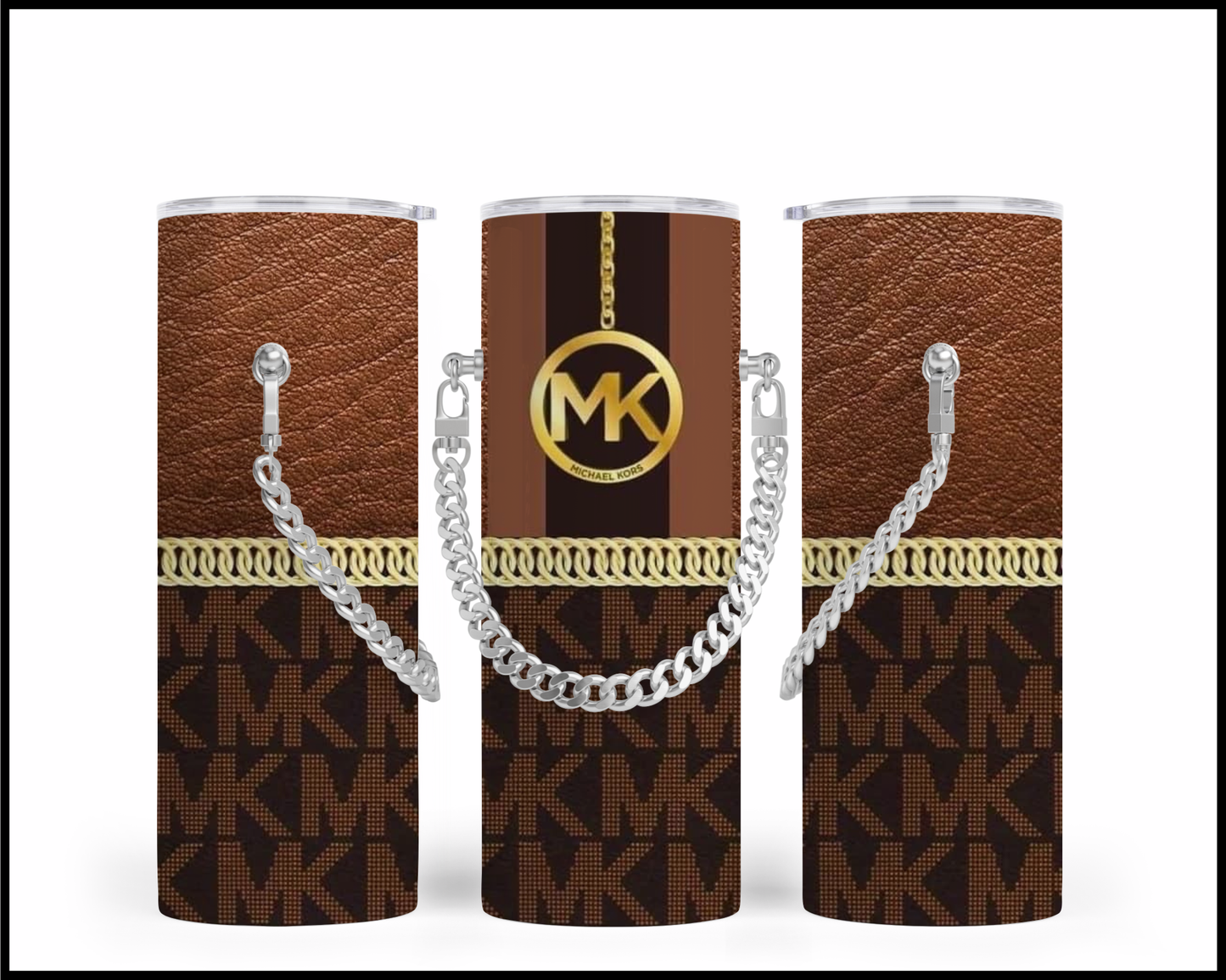 Designer Handbag Inspired Chain Tumbler (020)