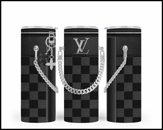 Designer Handbag Inspired Chain Tumbler (006)