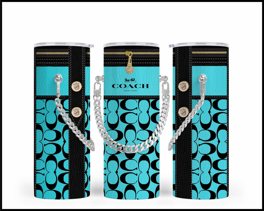 Designer Handbag Inspired Chain Tumbler (066)