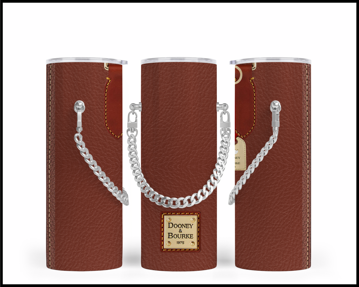 Designer Handbag Inspired Chain Tumbler (006)