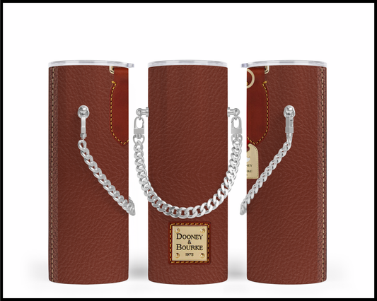 Designer Handbag Inspired Chain Tumbler (006)