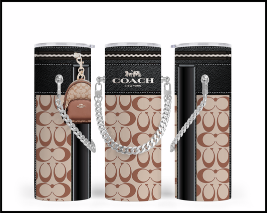 Designer Handbag Inspired Chain Tumbler (146)