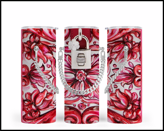 Designer Handbag Inspired Chain Tumbler (005)