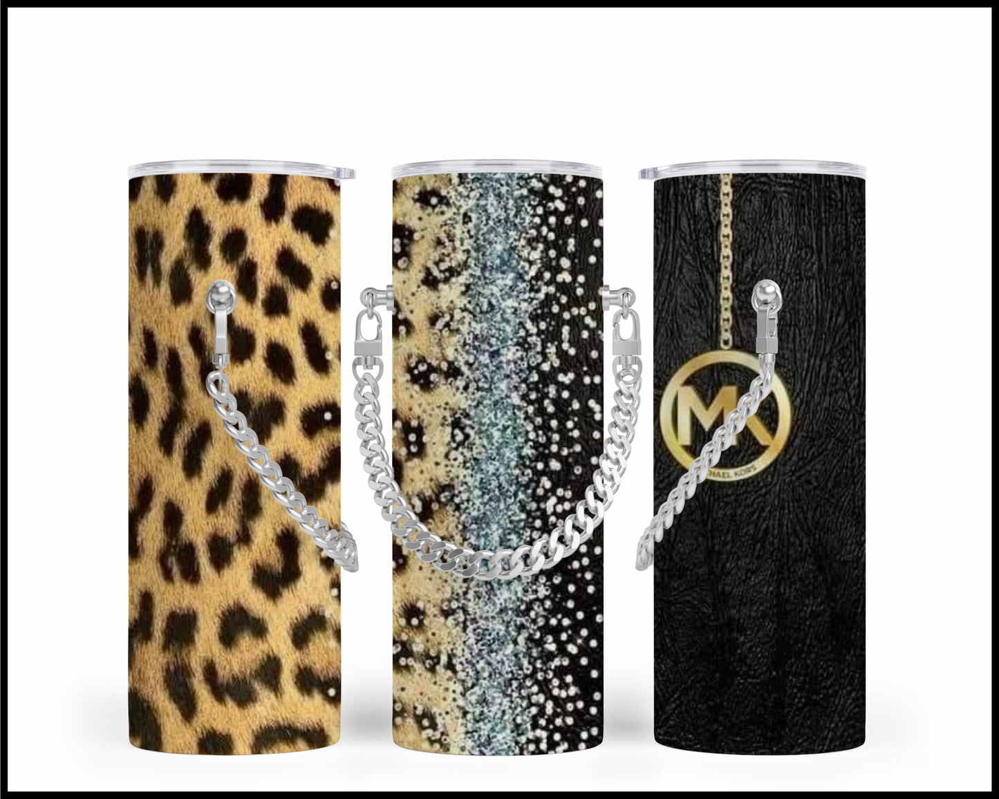 Designer Handbag Inspired Chain Tumbler (024)