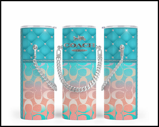 Designer Handbag Inspired Chain Tumbler (124)