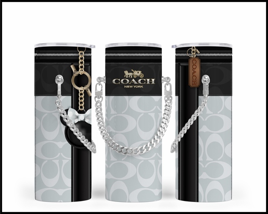 Designer Handbag Inspired Chain Tumbler (006)