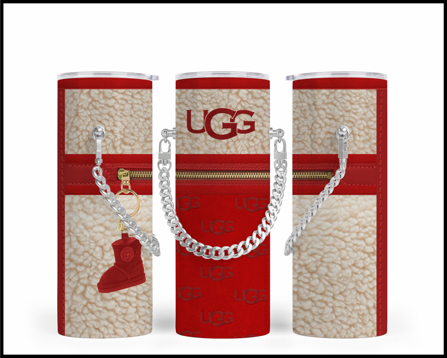 Designer Handbag Inspired Chain Tumbler (001)
