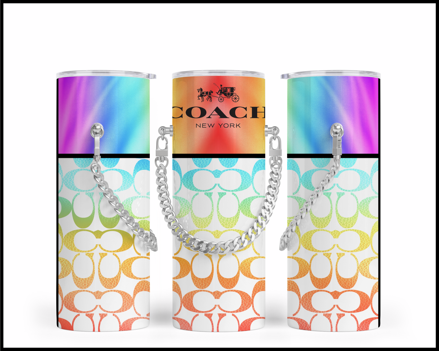 Designer Handbag Inspired Chain Tumbler (243)