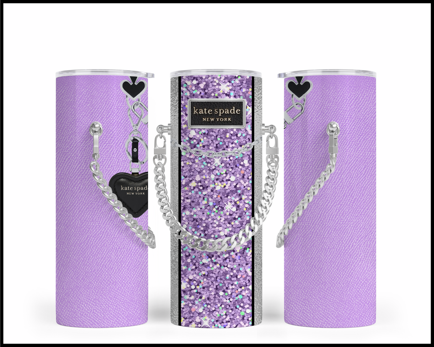 Designer Handbag Inspired Chain Tumbler (003)