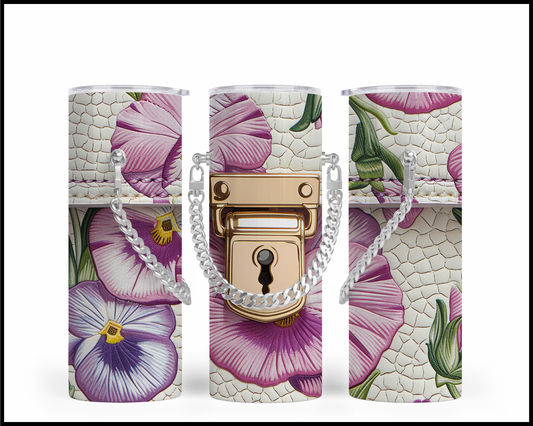 Designer Handbag Inspired Chain Tumbler (014)
