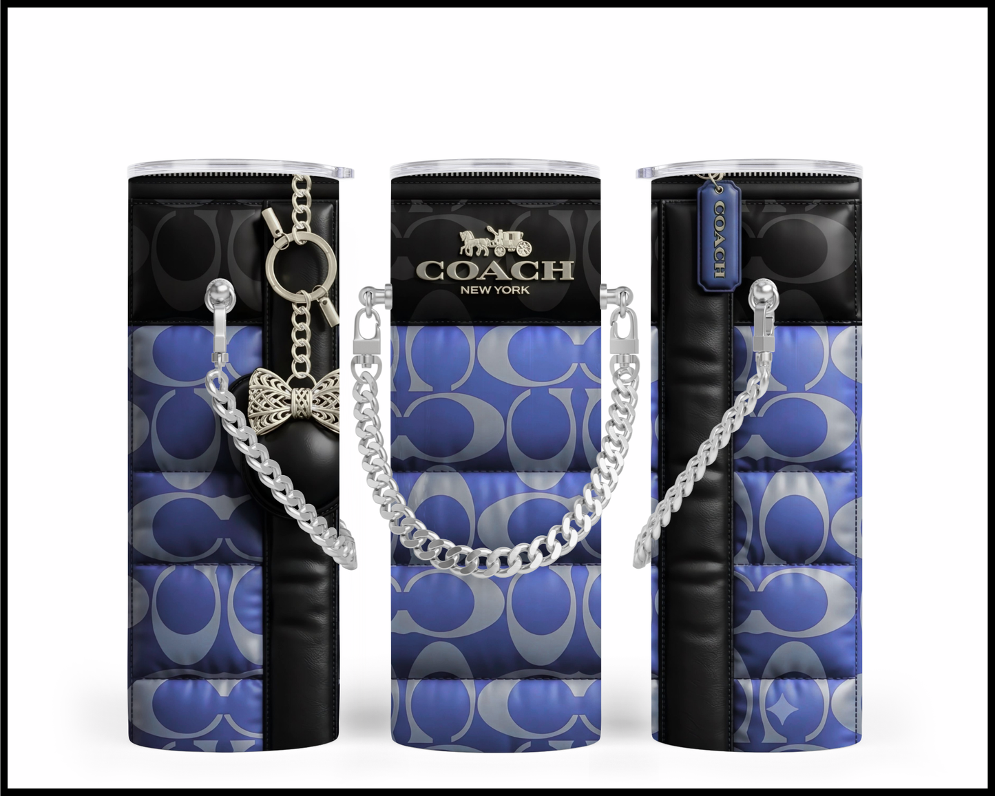 Designer Handbag Inspired Chain Tumbler (340)