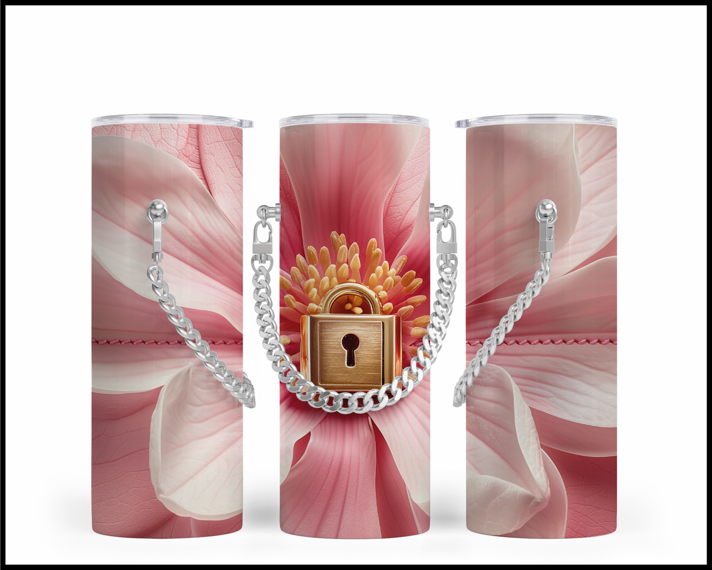 Designer Handbag Inspired Chain Tumbler (059)