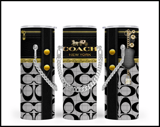 Designer Handbag Inspired Chain Tumbler (222)