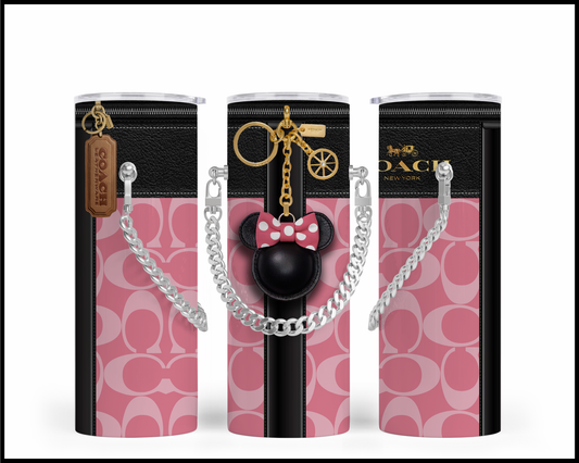 Designer Handbag Inspired Chain Tumbler (007)
