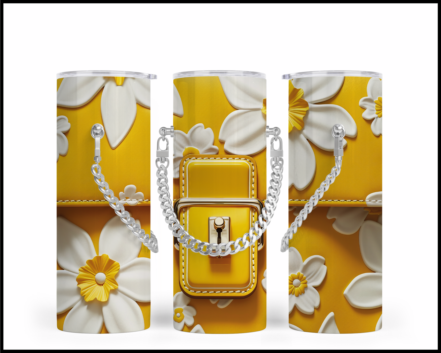 Designer Handbag Inspired Chain Tumbler (123)