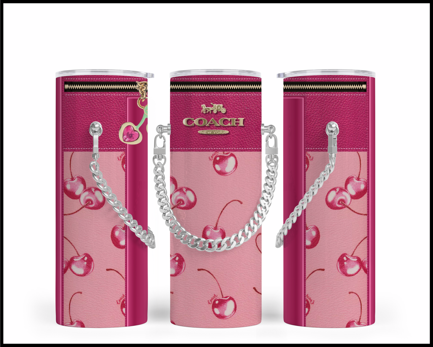 Designer Handbag Inspired Chain Tumbler (165)