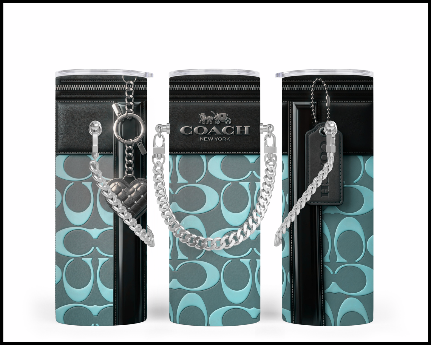 Designer Handbag Inspired Chain Tumbler (337)