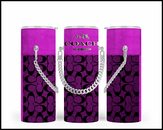 Designer Handbag Inspired Chain Tumbler (228)