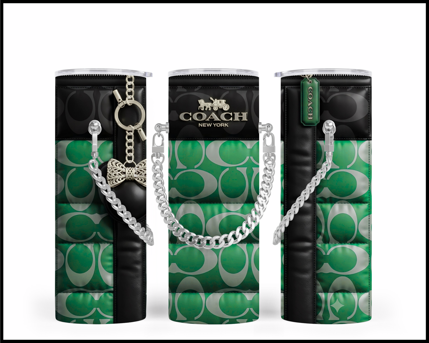 Designer Handbag Inspired Chain Tumbler (340)