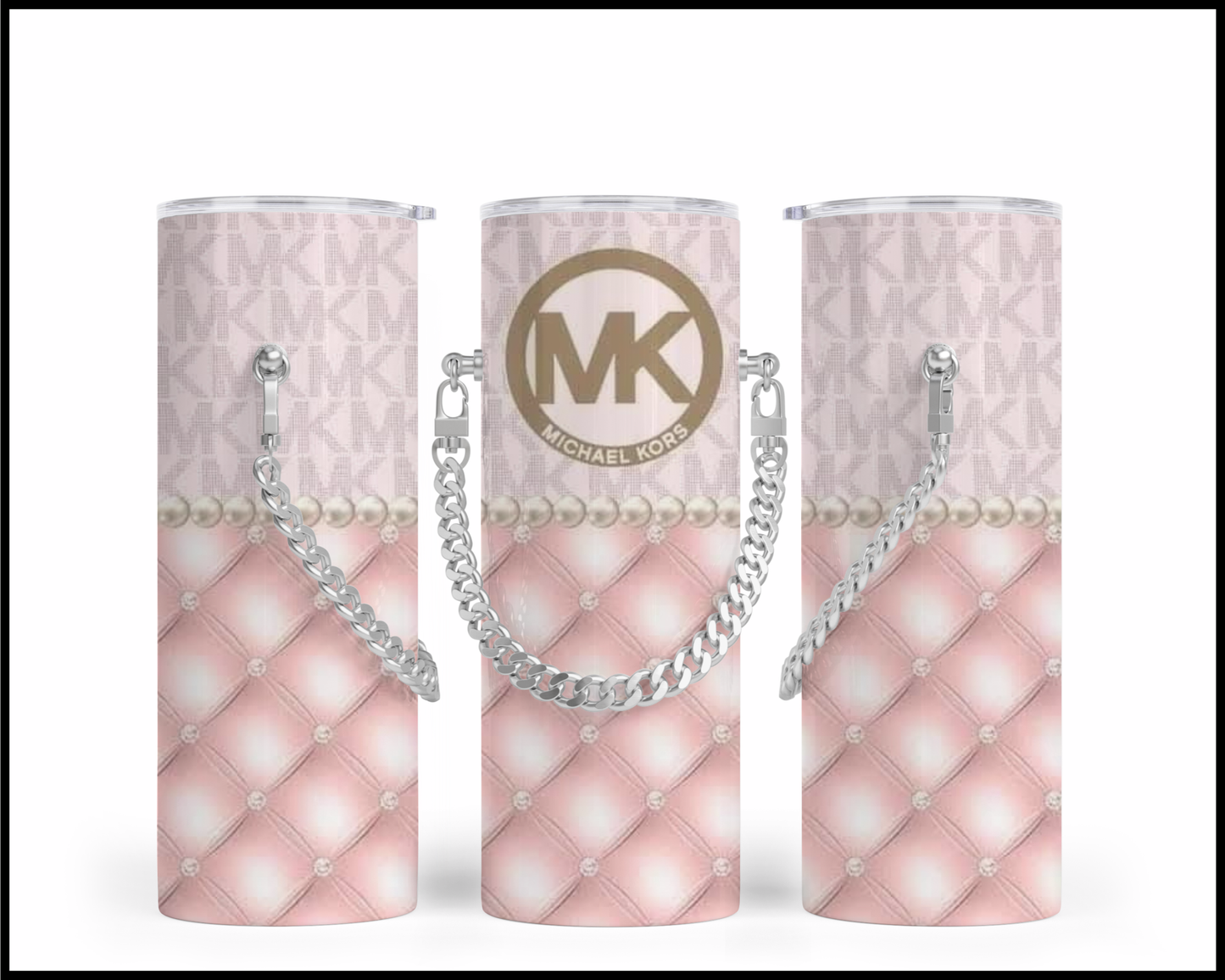 Designer Handbag Inspired Chain Tumbler (025)