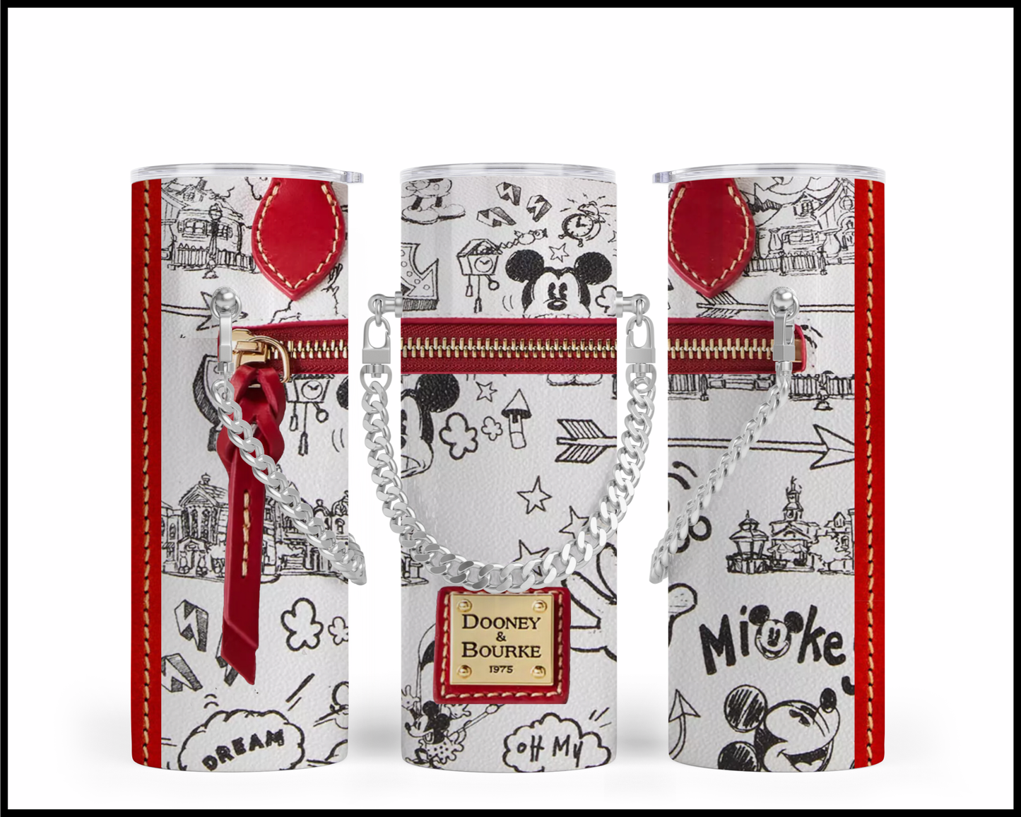 Designer Handbag Inspired Chain Tumbler (005)