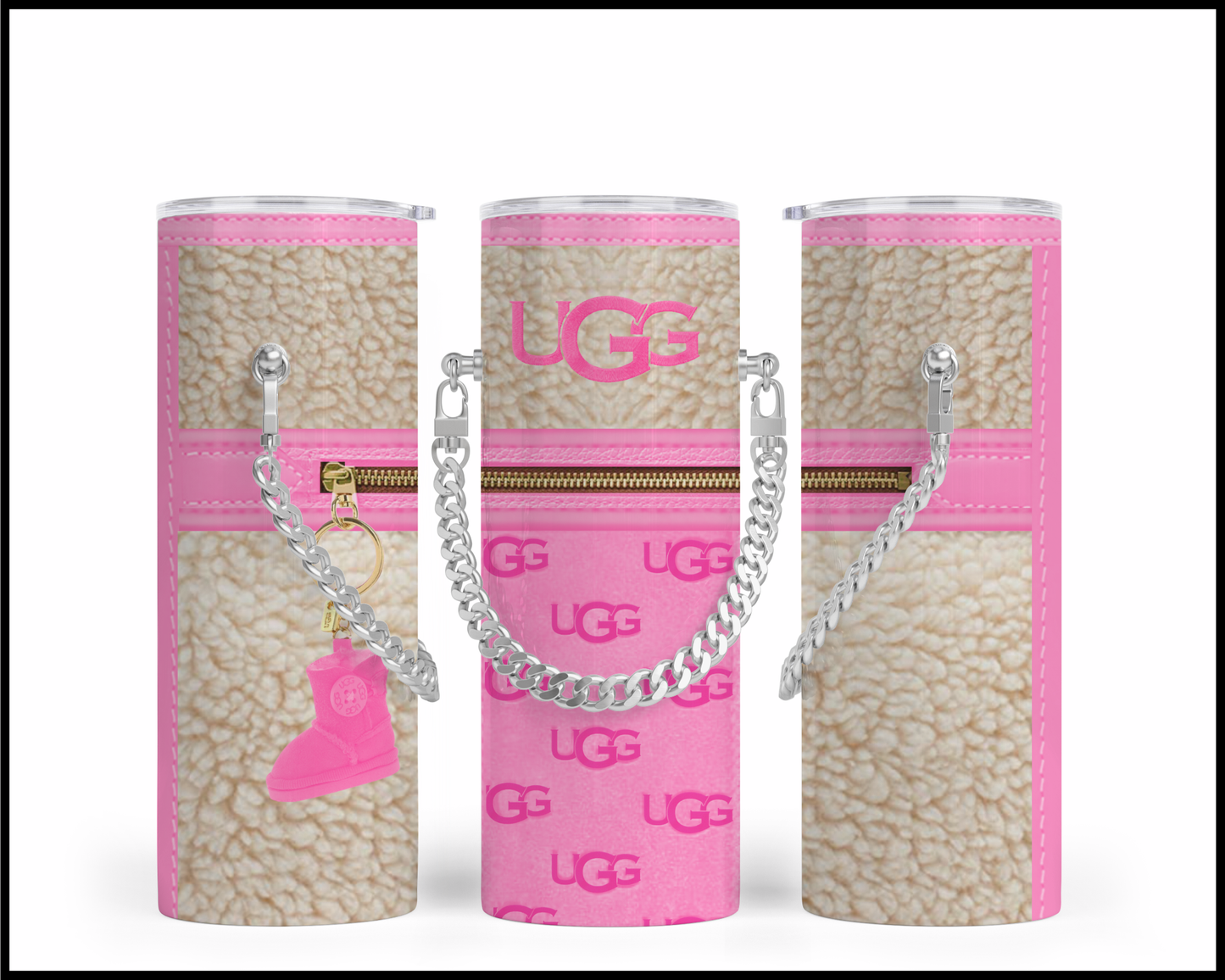 Designer Handbag Inspired Chain Tumbler (001)