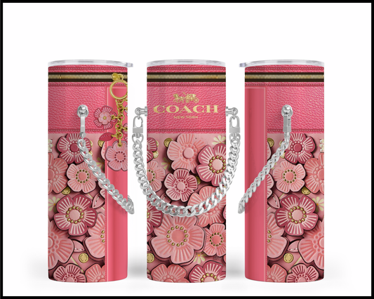 Designer Handbag Inspired Chain Tumbler (049)