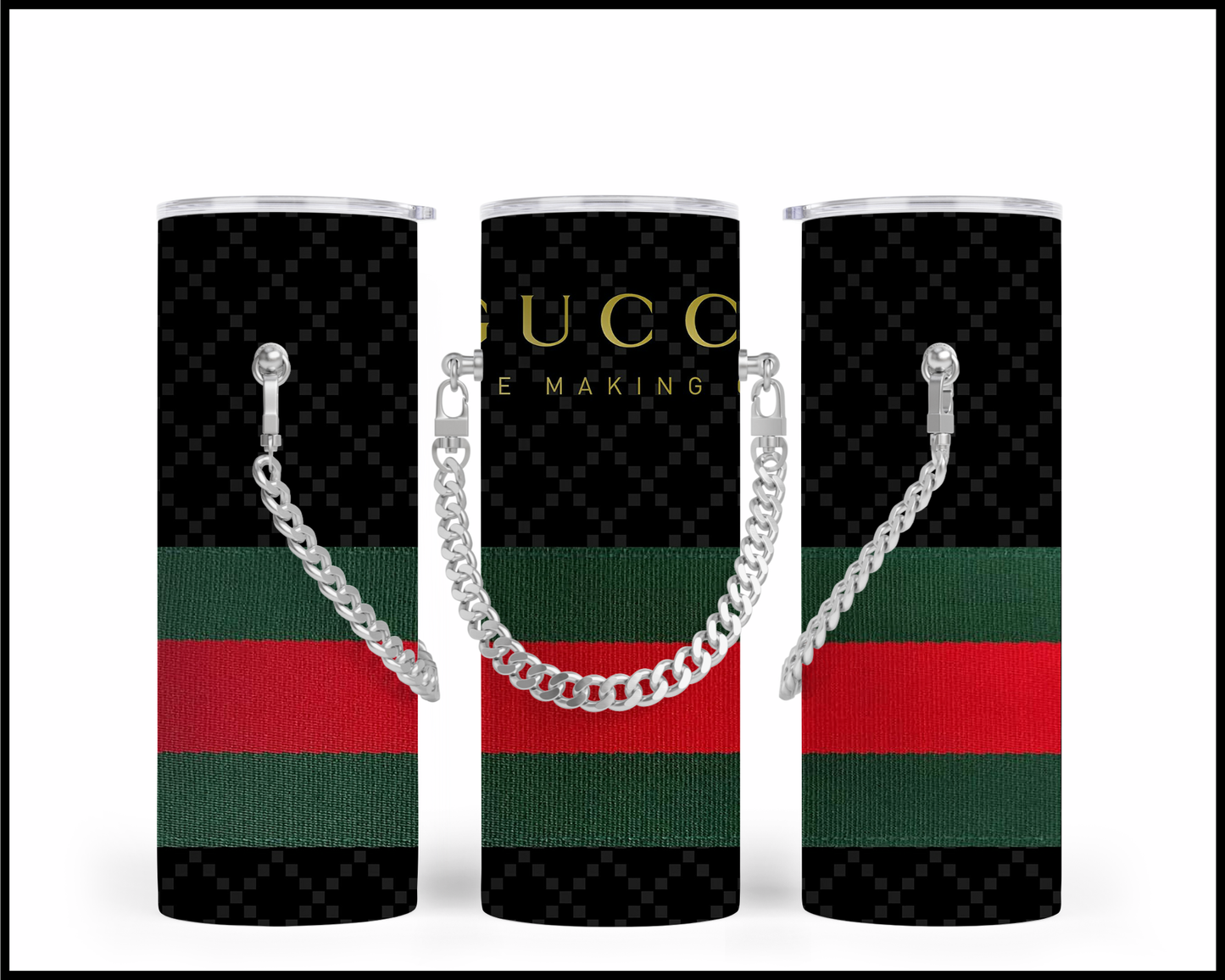 Designer Handbag Inspired Chain Tumbler (033)