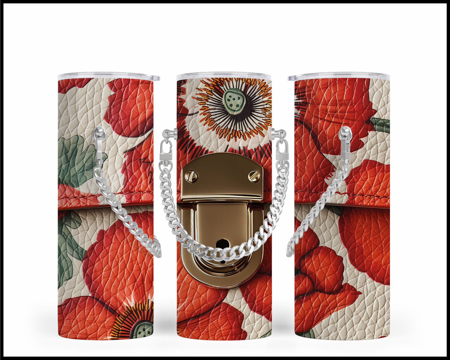 Designer Handbag Inspired Chain Tumbler (032)