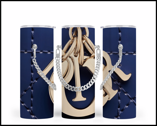 Designer Handbag Inspired Chain Tumbler (002)