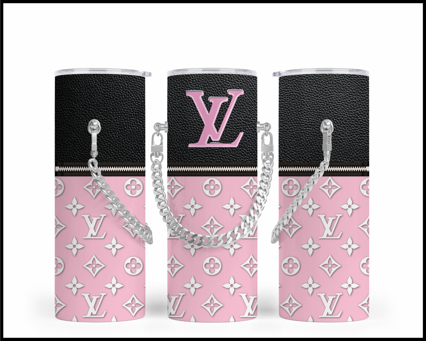 Designer Handbag Inspired Chain Tumbler (007)