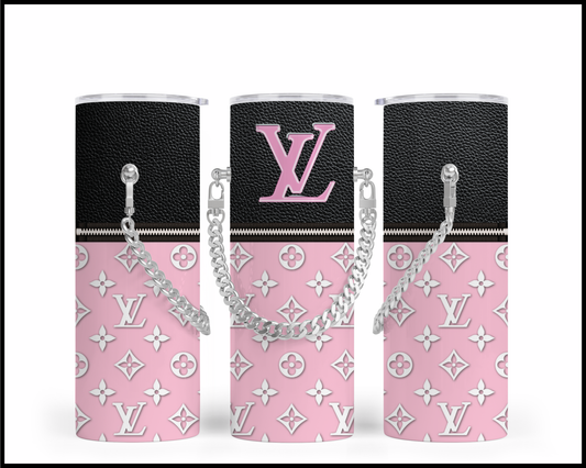 Designer Handbag Inspired Chain Tumbler (007)