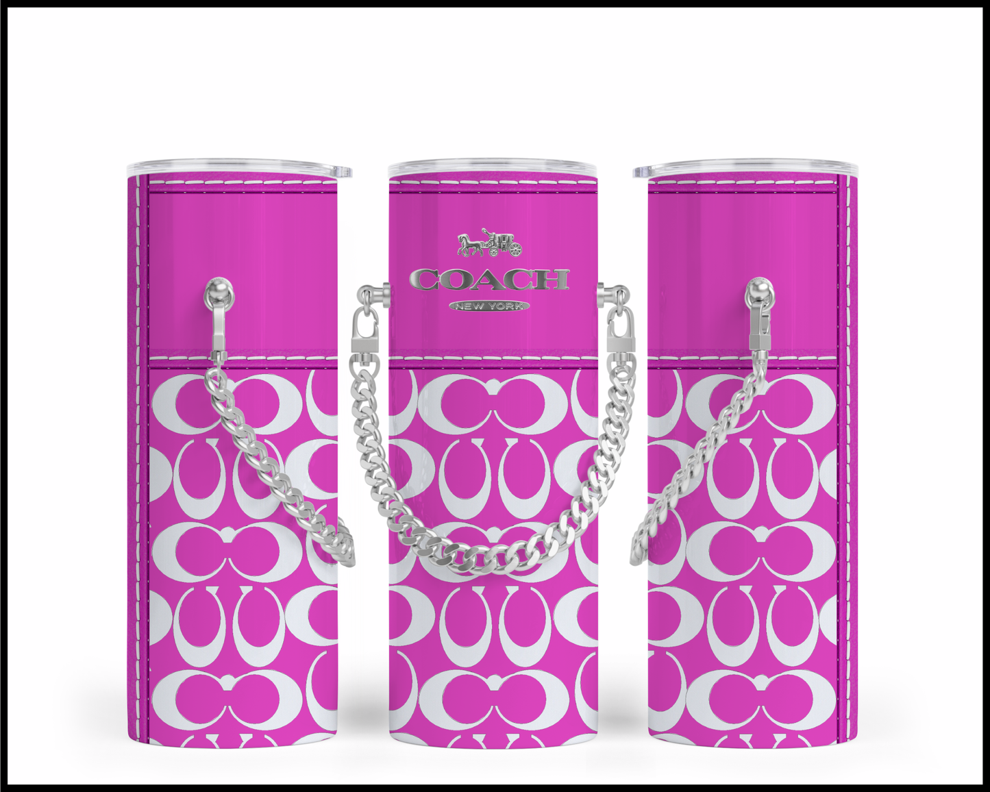 Designer Handbag Inspired Chain Tumbler (149)