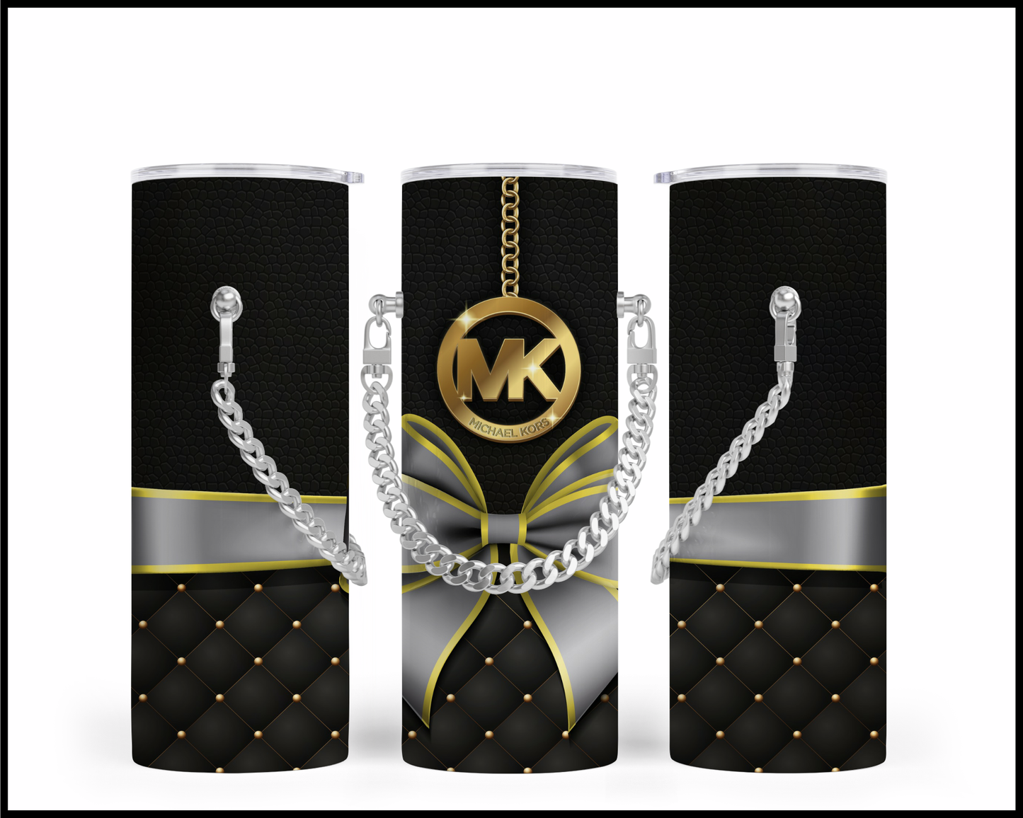 Designer Handbag Inspired Chain Tumbler (021)