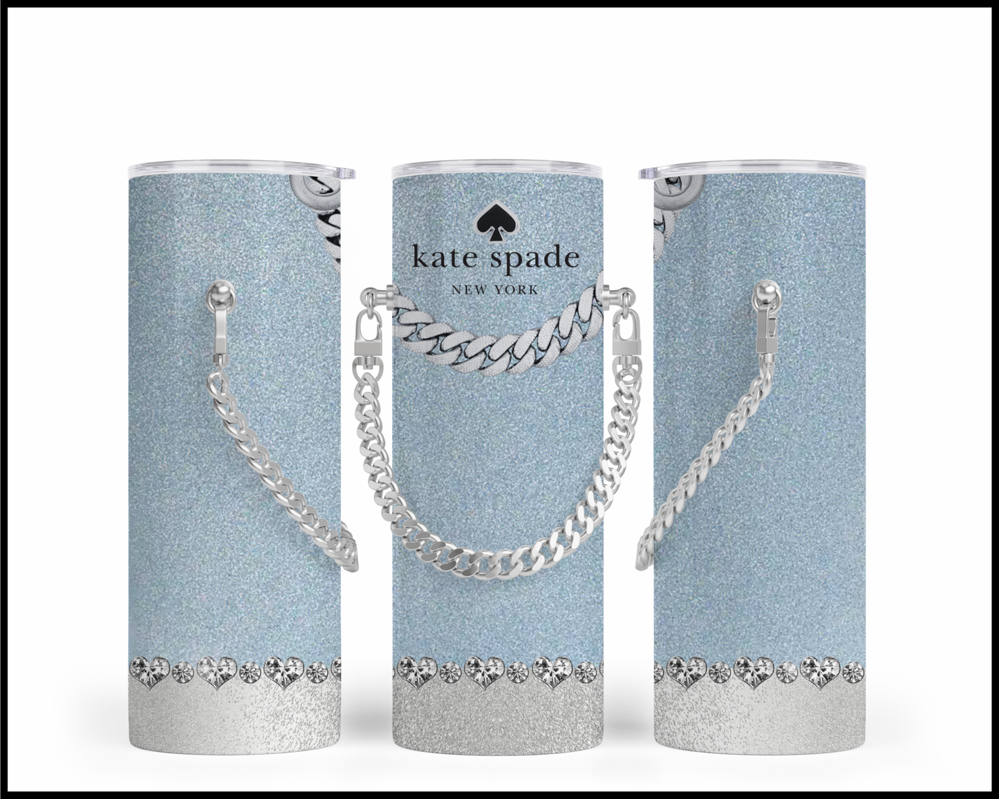 Designer Handbag Inspired Chain Tumbler (007)