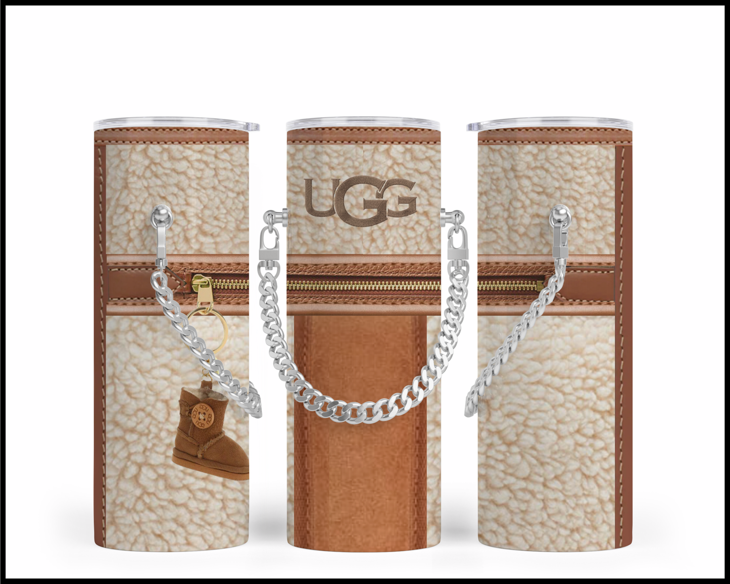 Designer Handbag Inspired Chain Tumbler (001)