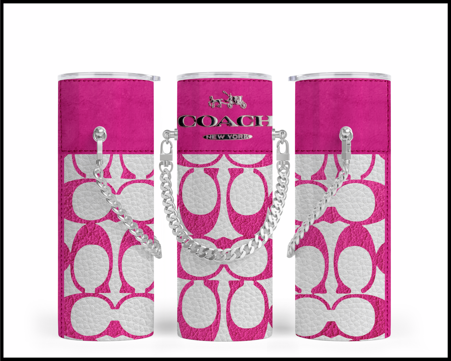 Designer Handbag Inspired Chain Tumbler (269)