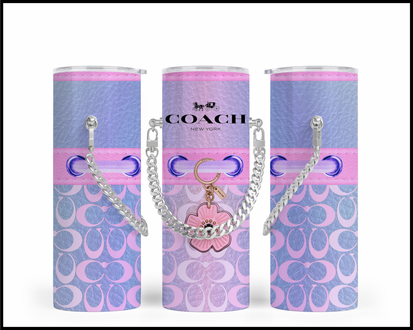 Designer Handbag Inspired Chain Tumbler (050)