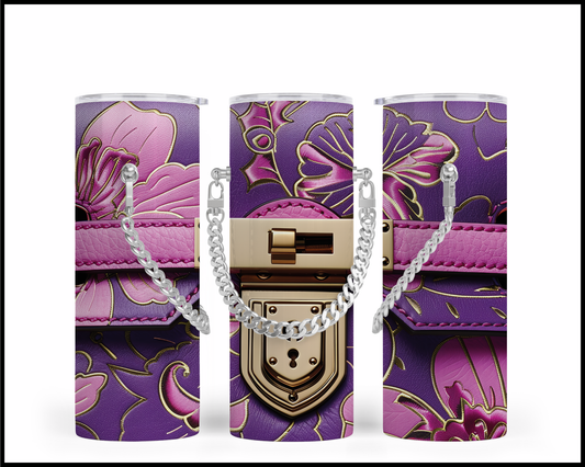Designer Handbag Inspired Chain Tumbler (095)