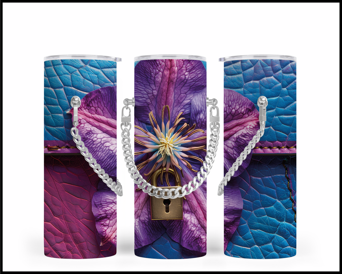 Designer Handbag Inspired Chain Tumbler (124)