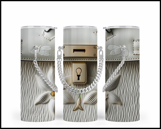 Designer Handbag Inspired Chain Tumbler (020)