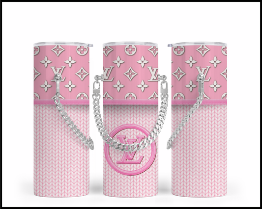Designer Handbag Inspired Chain Tumbler (017)