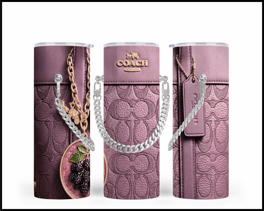Designer Handbag Inspired Chain Tumbler (324)