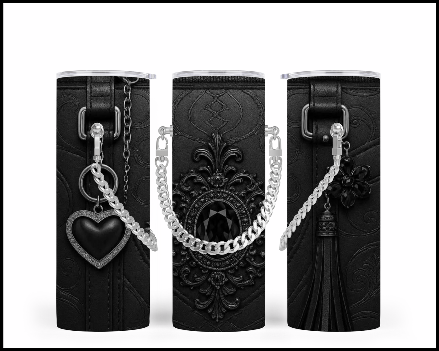 Designer Handbag Inspired Chain Tumbler (017)