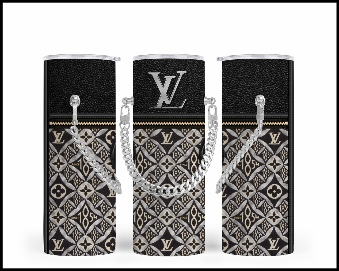 Designer Handbag Inspired Chain Tumbler (028)