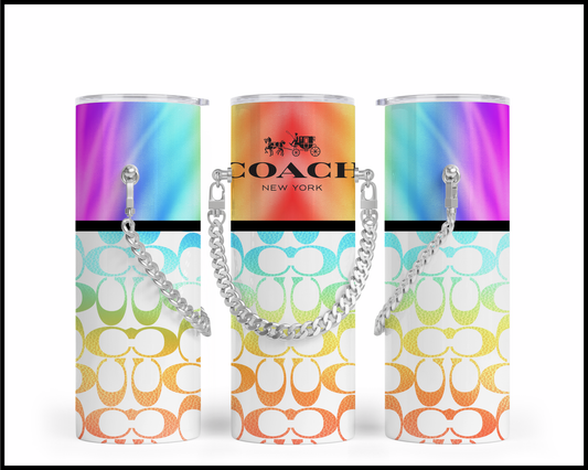 Designer Handbag Inspired Chain Tumbler (229)
