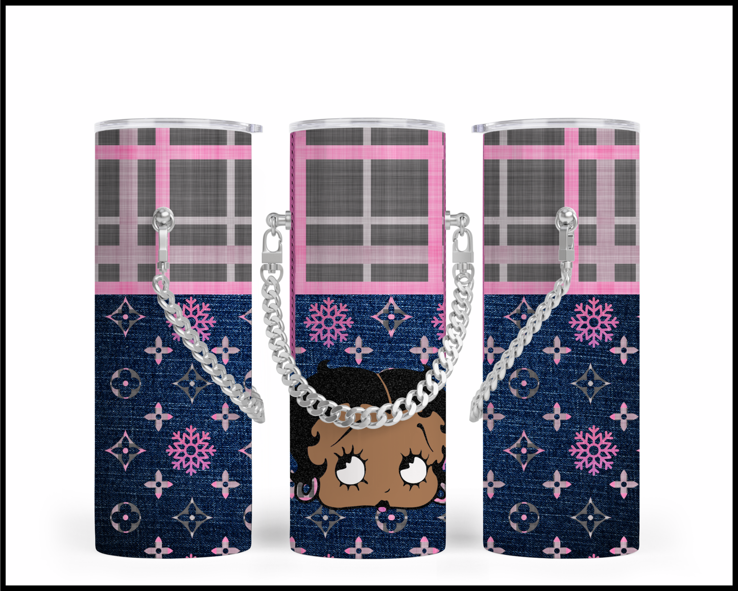 Designer Handbag Inspired Chain Tumbler (035)