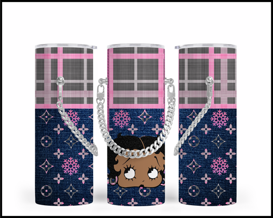 Designer Handbag Inspired Chain Tumbler (035)